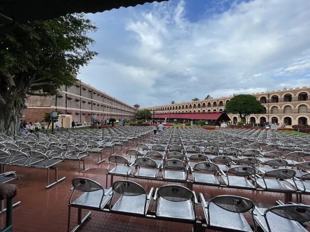 Seating area for the Light and Sound show