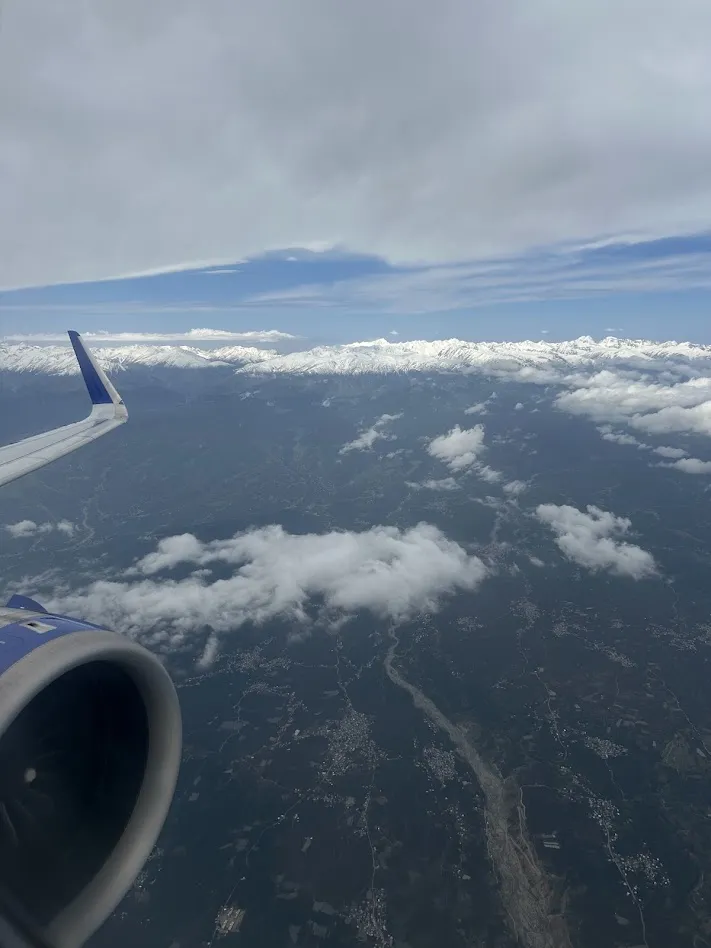 View while flying in