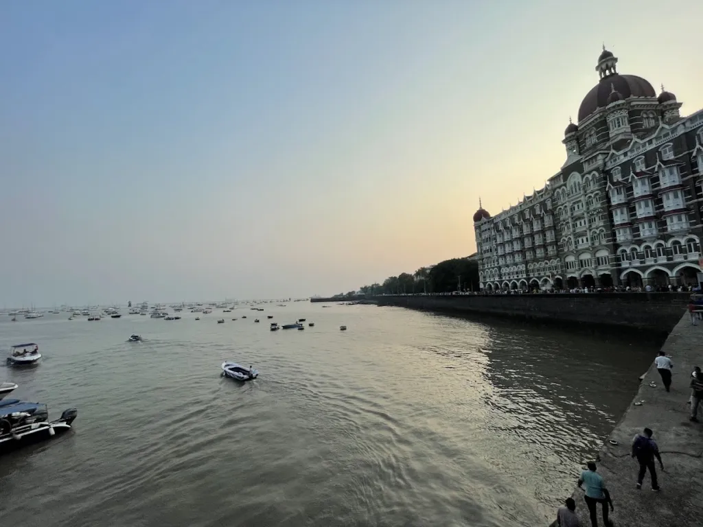 The Taj Palace with the bay view, at sunset