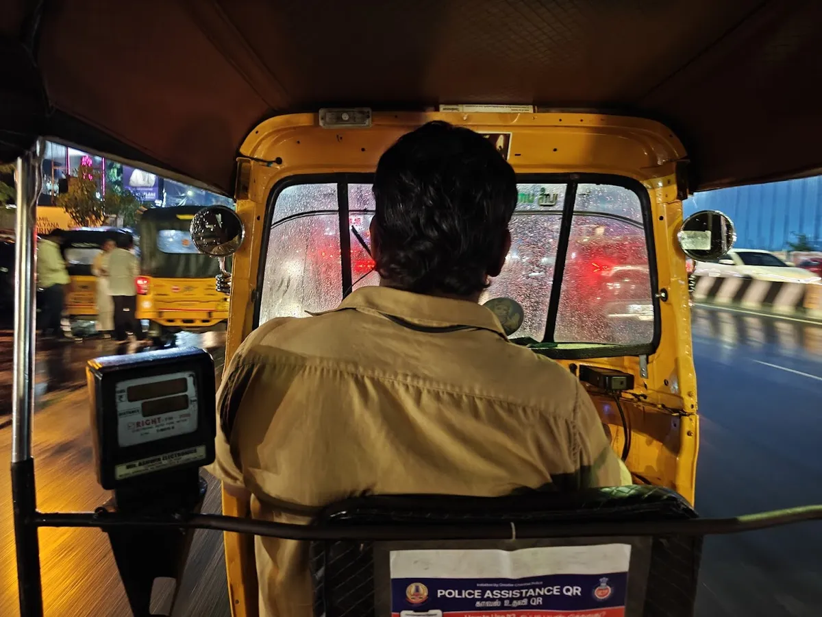 An auto ride in Chennai