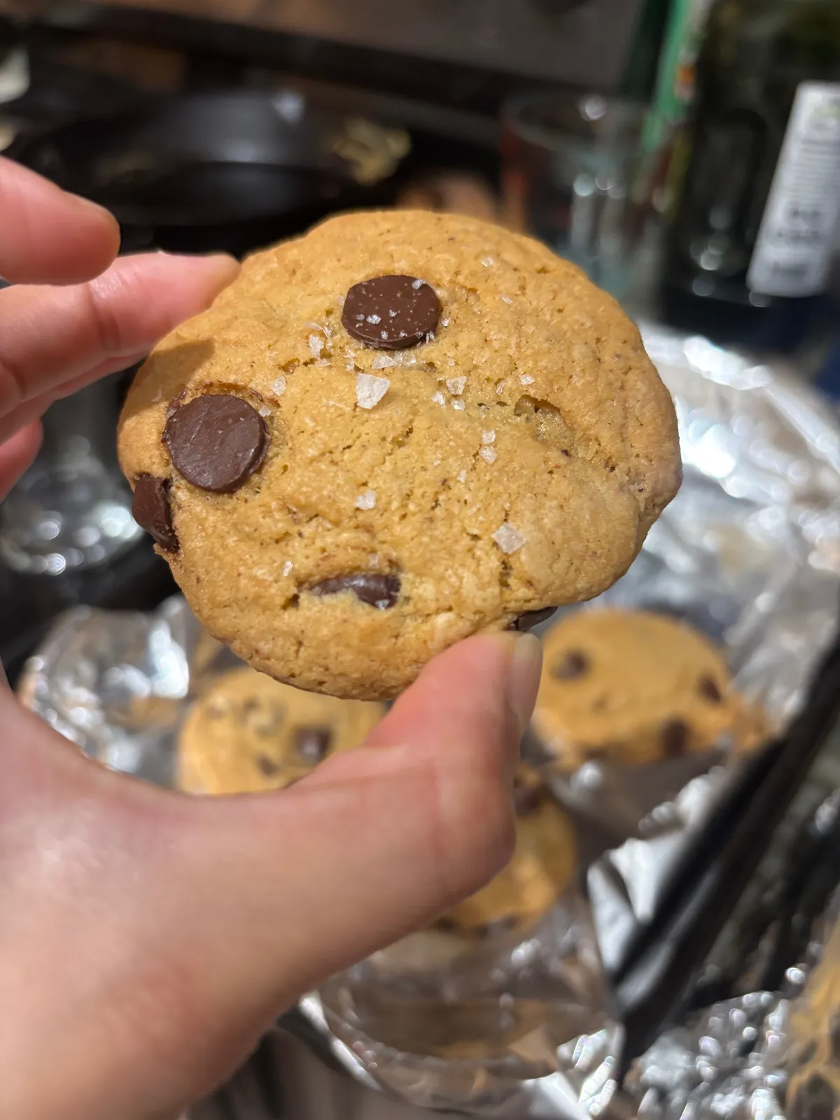 sourdough cookie close up