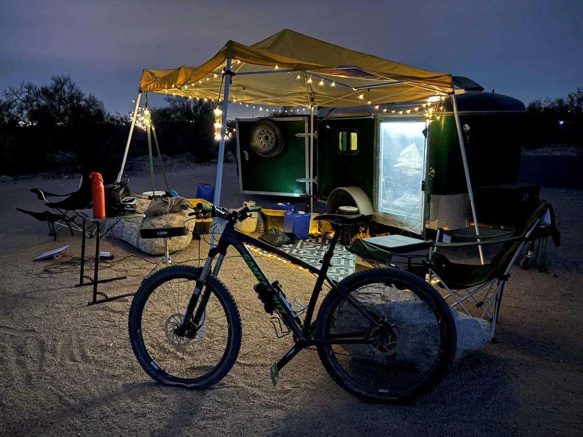 My campsite after the race