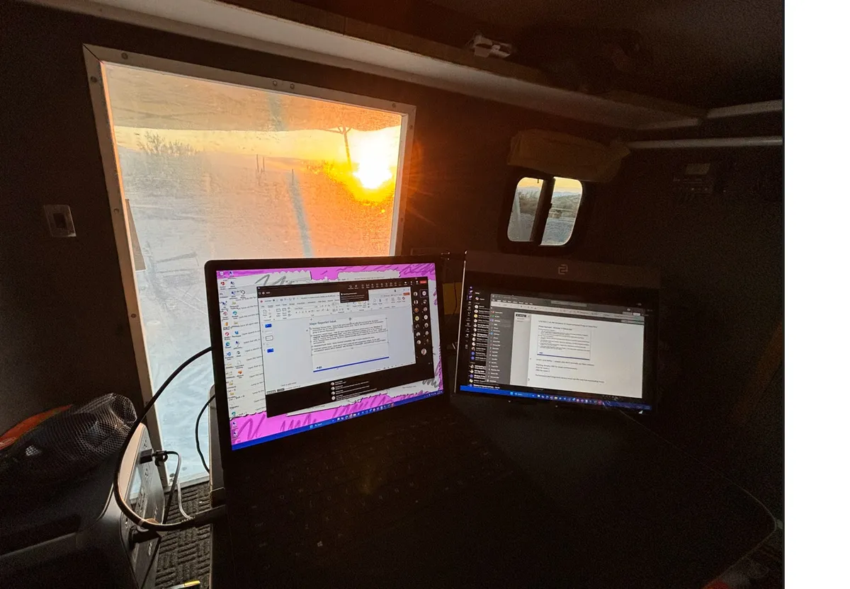 at work in my camper