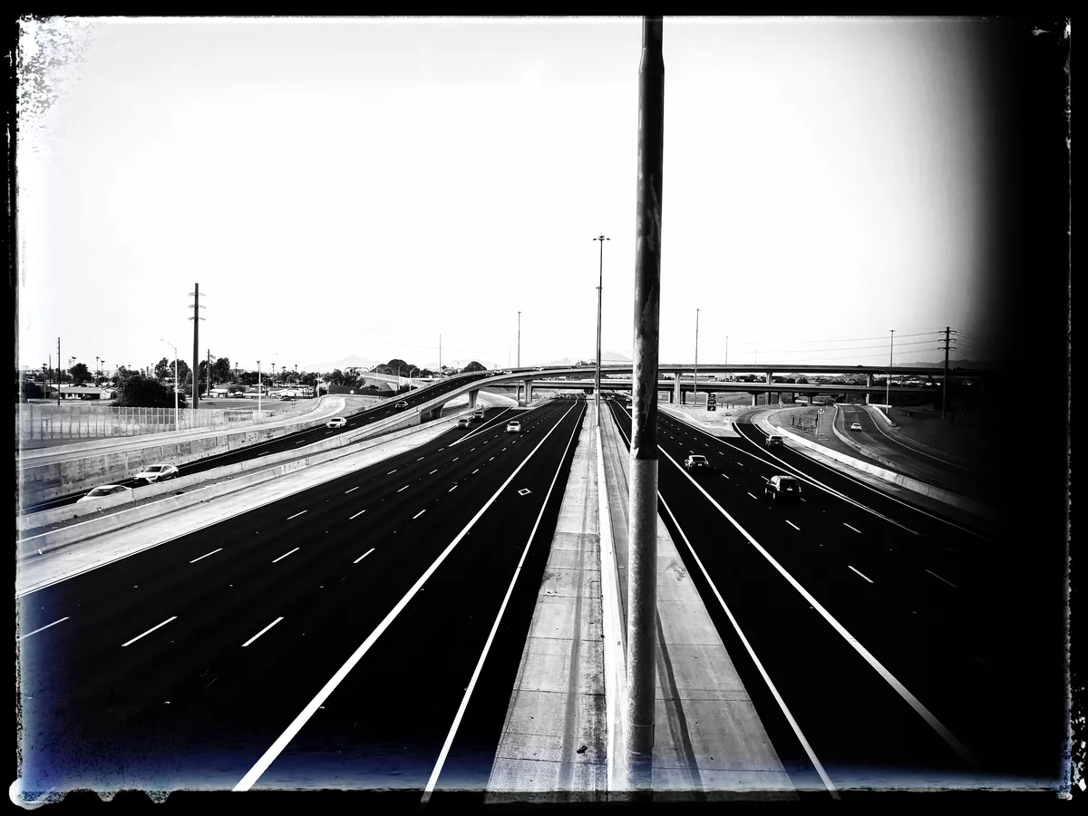Freeway bike overpass