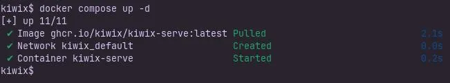  Output of the Docker compose up command 