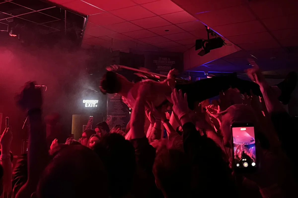 Marmozets crowdsurfing