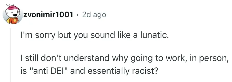 Screenshot of Reddit comment thread