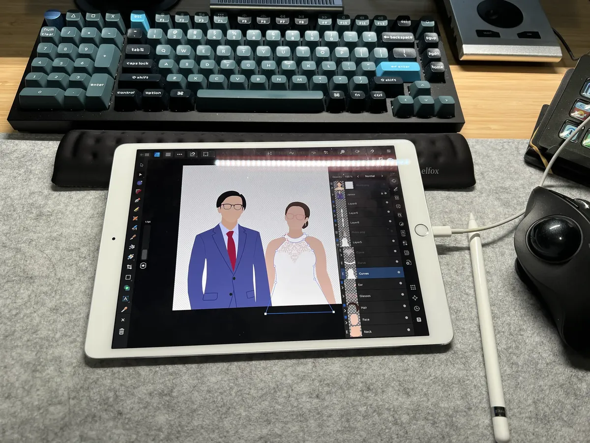 Me creating vector art on Affinity Designer