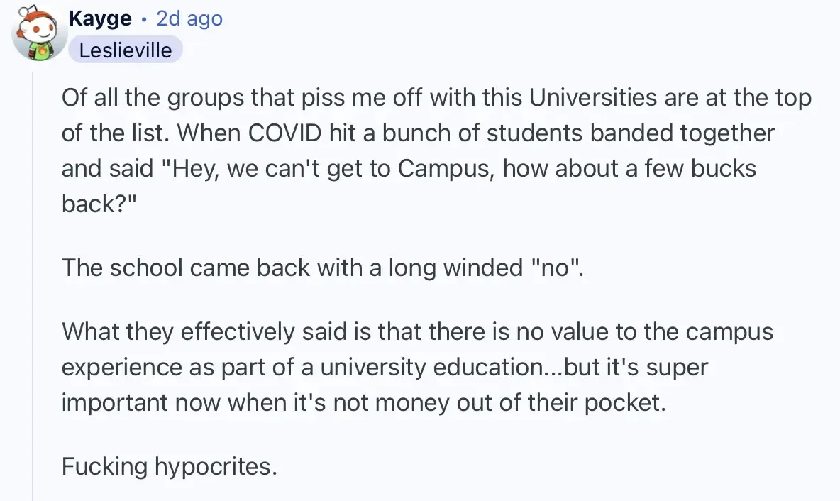 Screenshot of Reddit comment thread