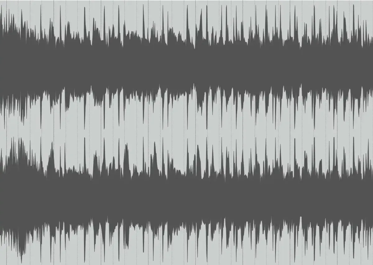 Audio waveform showing dynamics