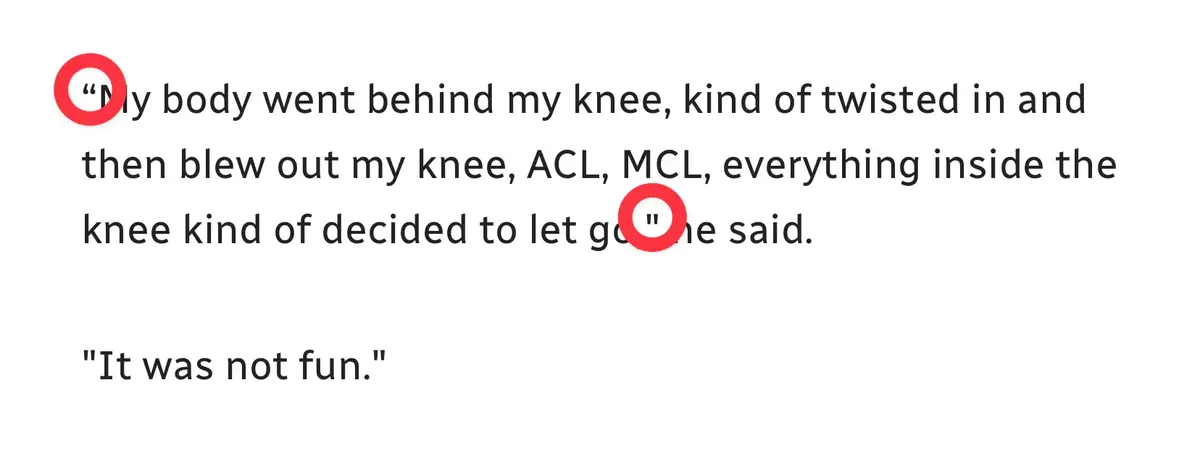 CBC misuse of quotes