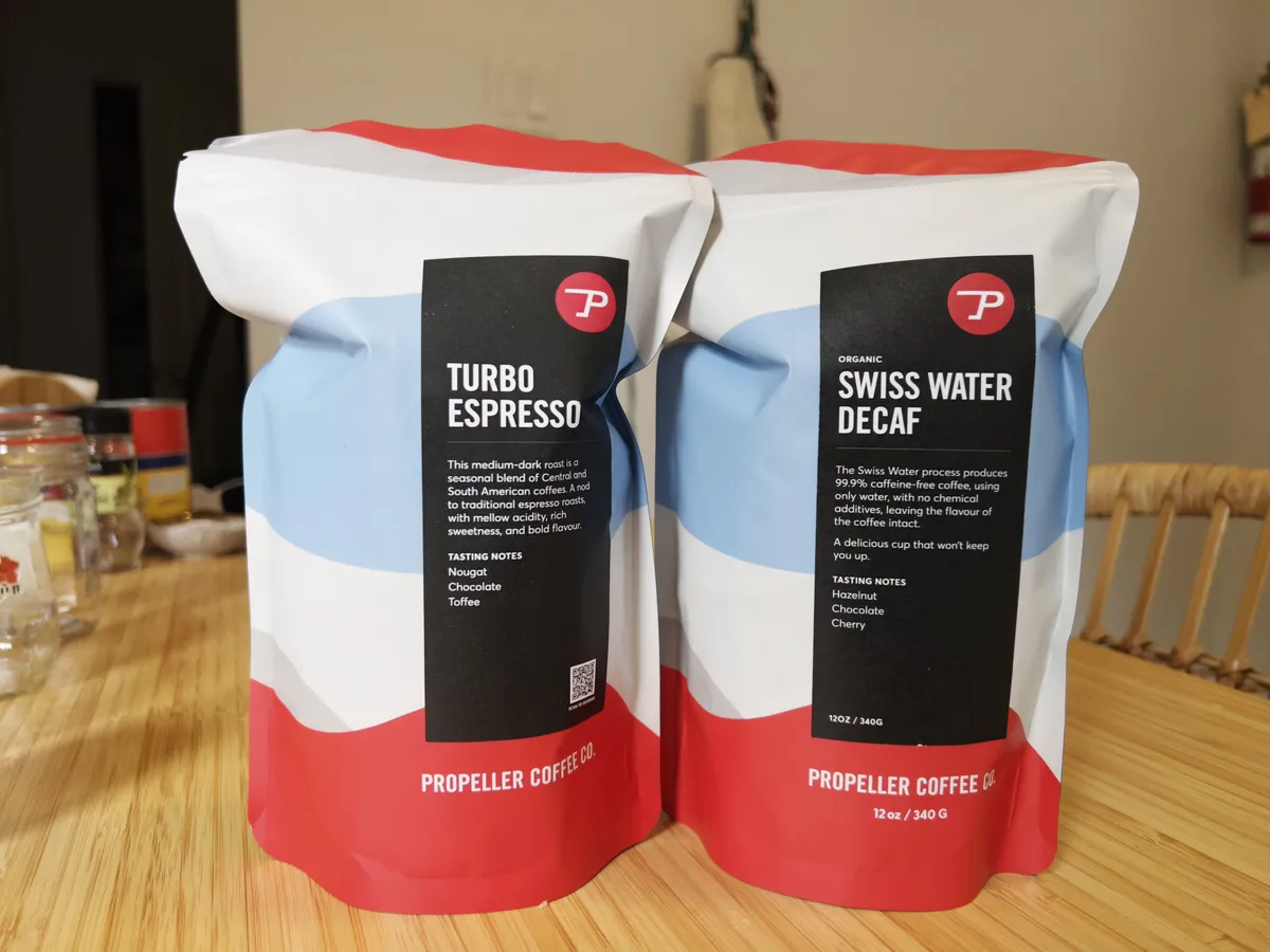 Coffees from Propeller Coffee