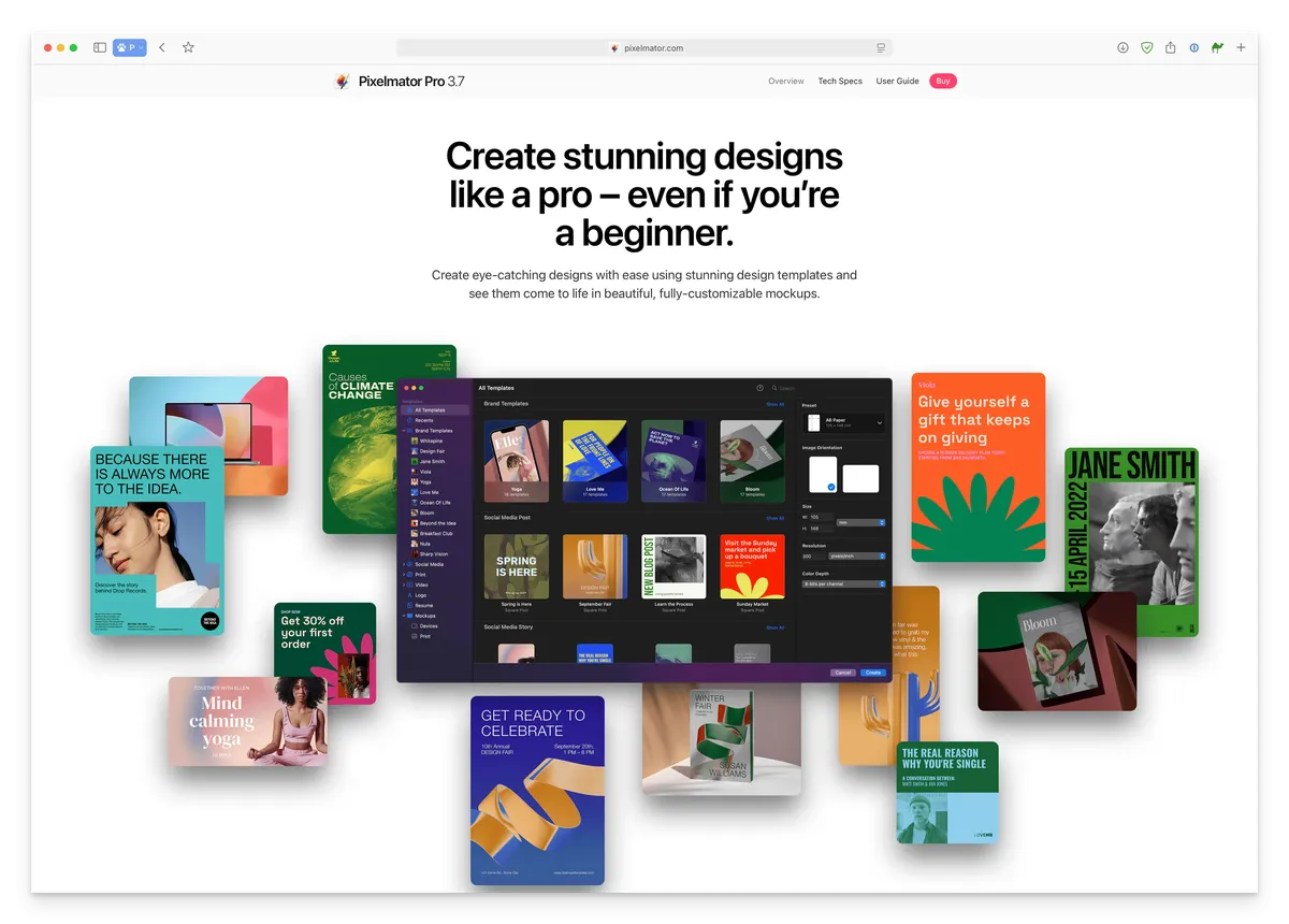 Pixelmator Pro website