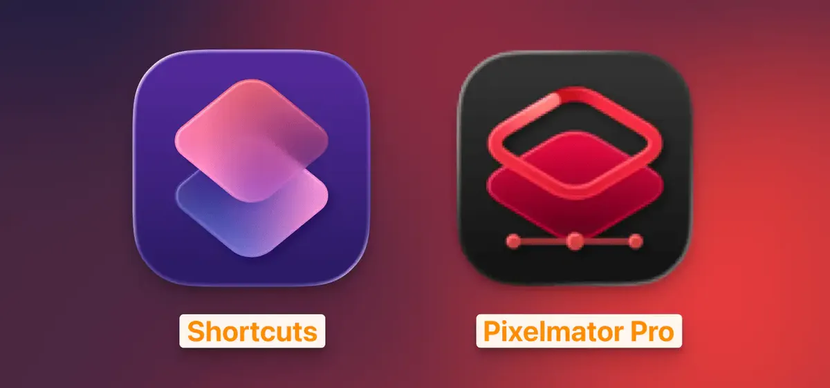 shortcuts vs pixelmator pro icons