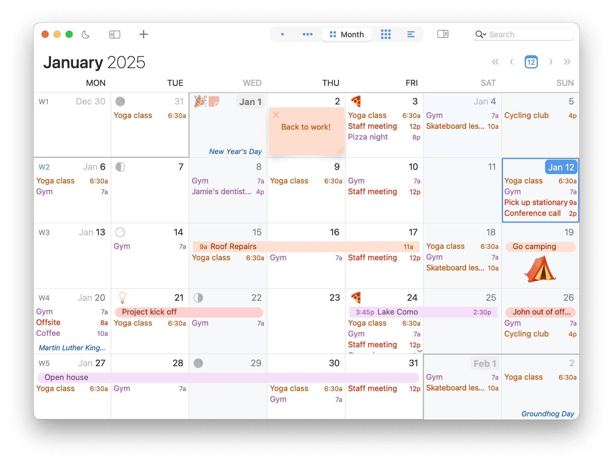 BusyCal screenshot