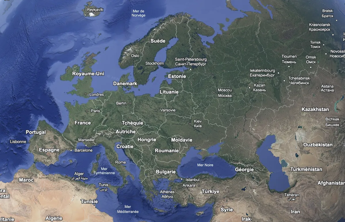 Europe Google Earth