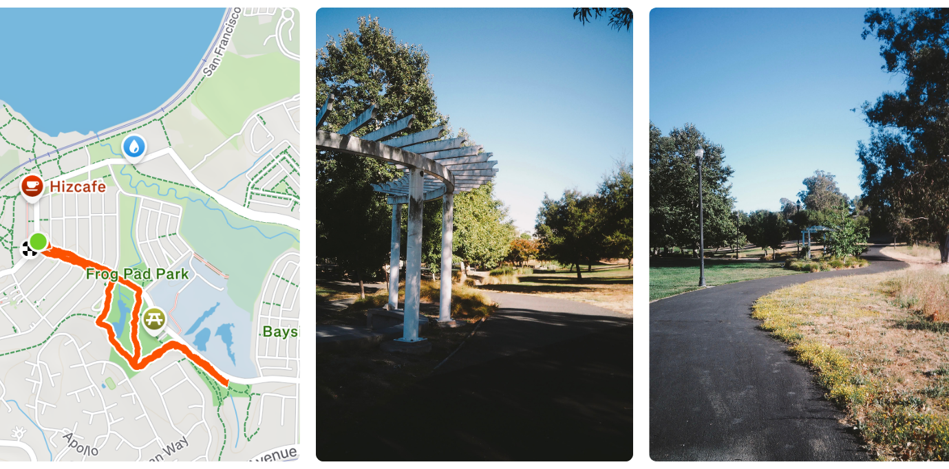 Duck Pond Trail in Hercules map and photos