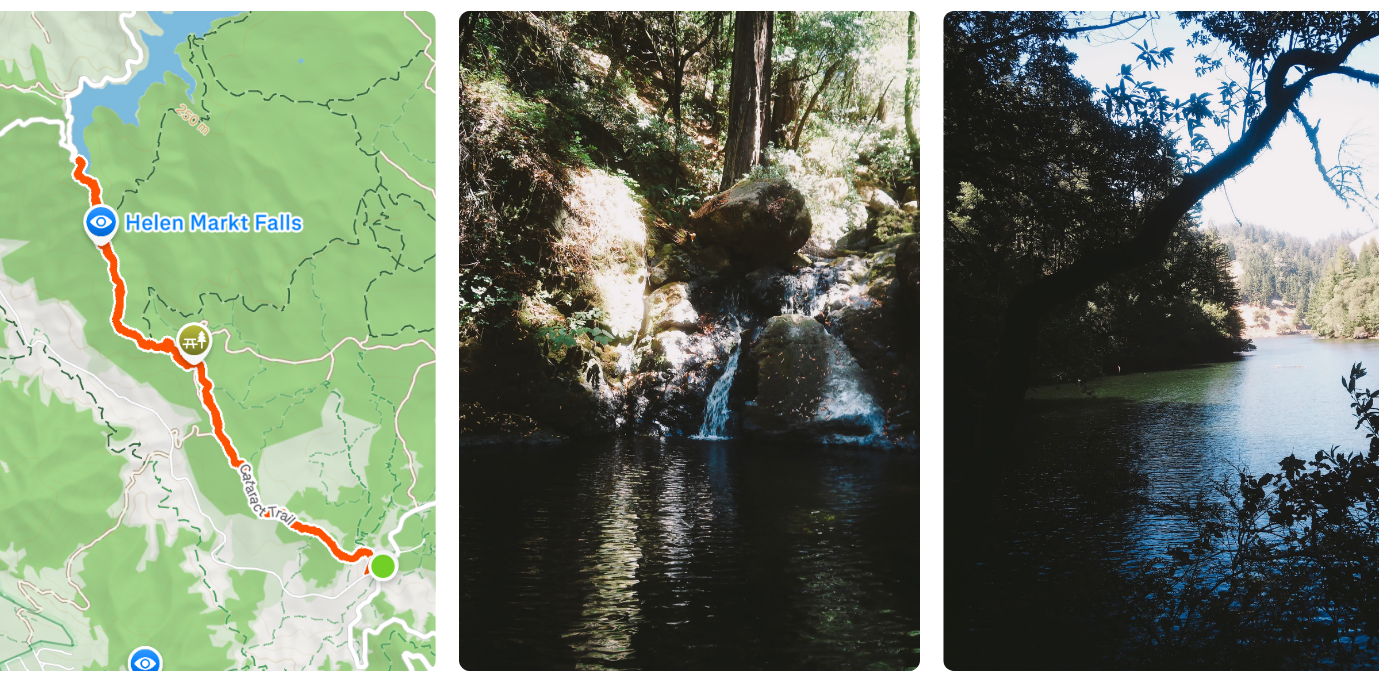 Cataract Falls Trail map and photos