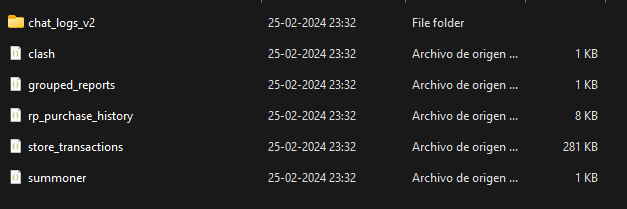 League of Legends data from the data dump