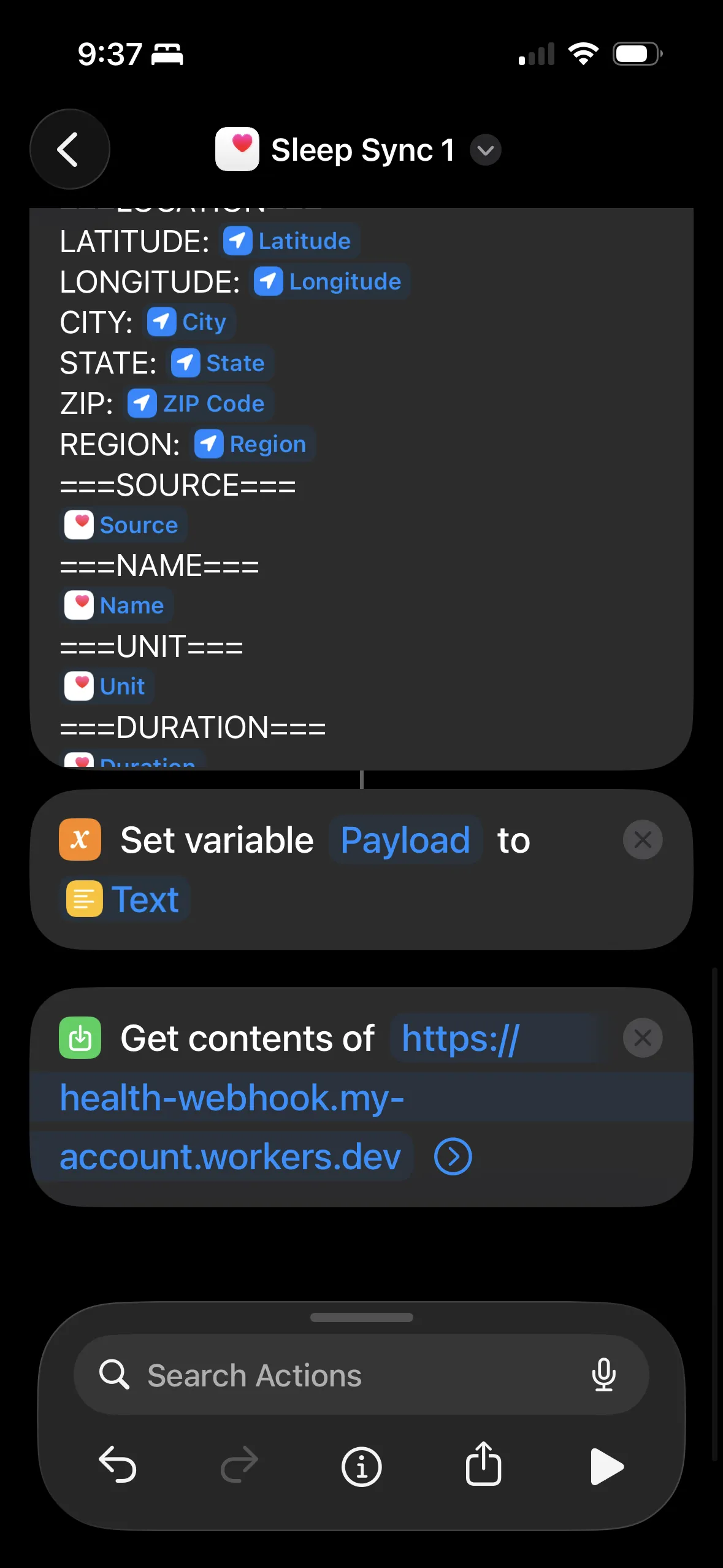 POST to webhook