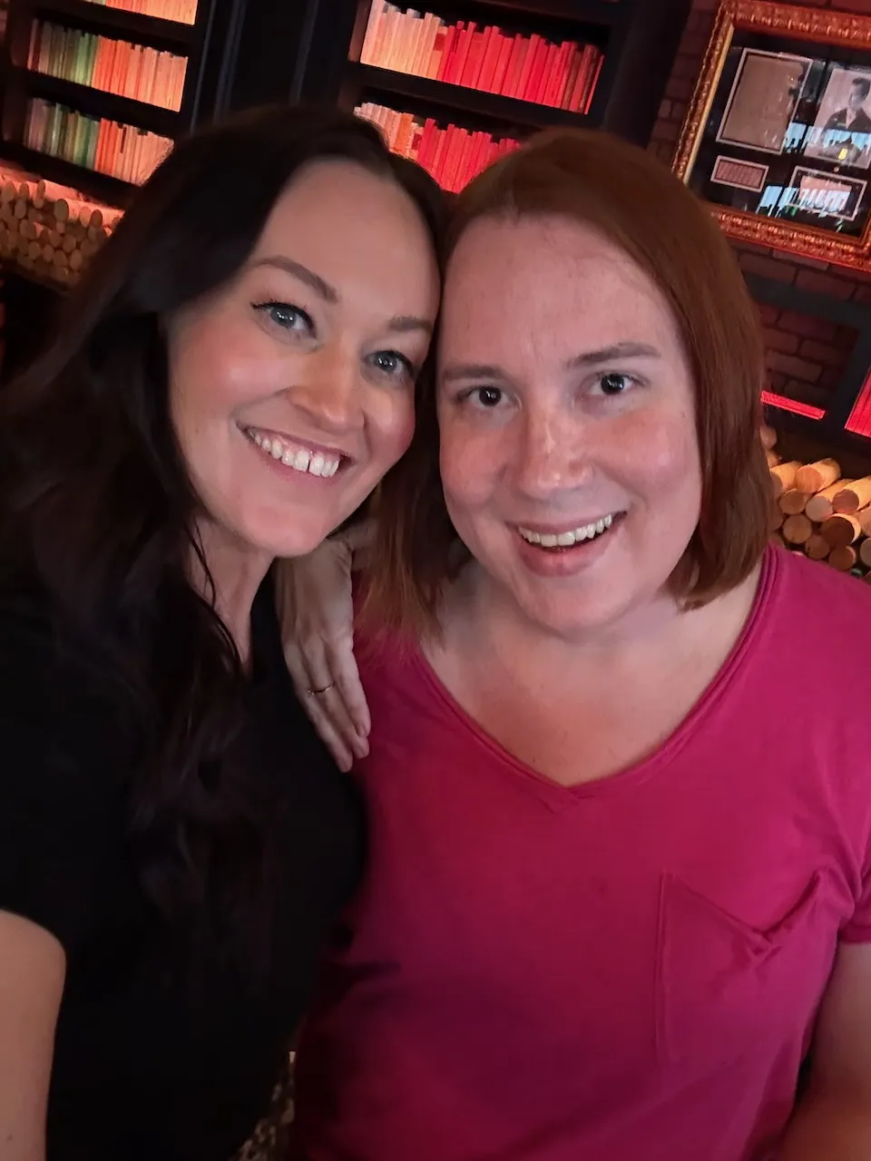 Two women taking a selfie