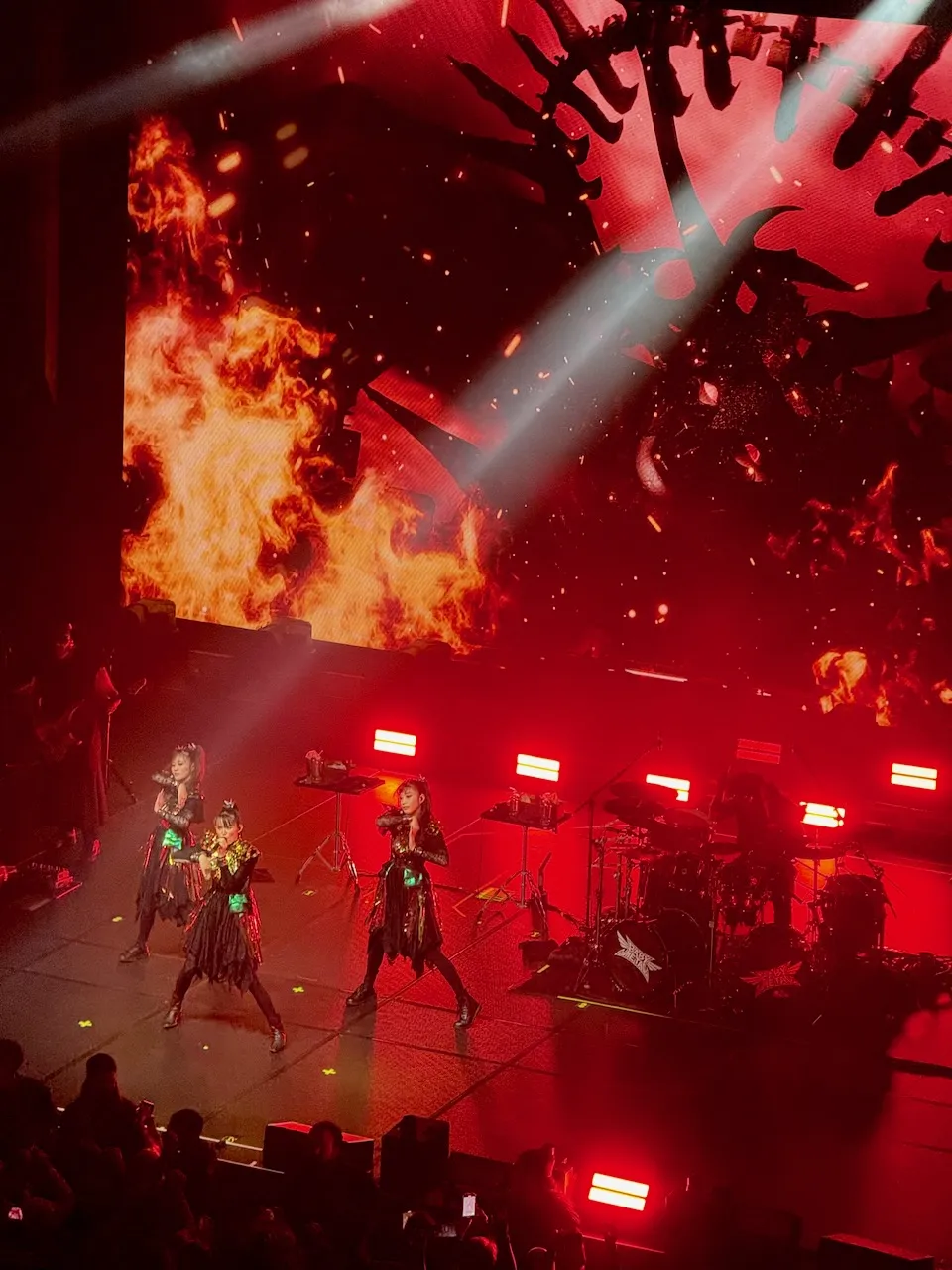 Babymetal peforming on stage