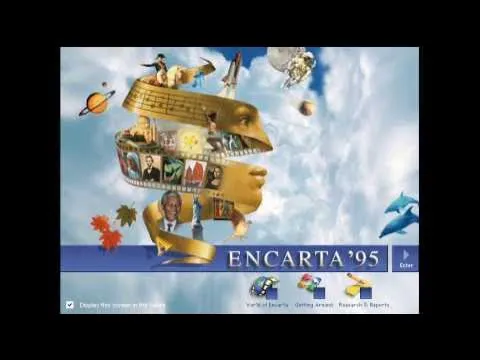 Microsoft Encarta 95 home screen