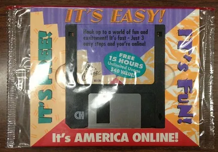 America Online CD and packaging