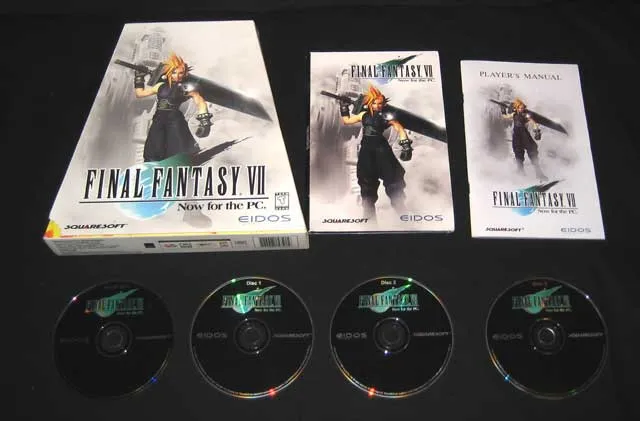Final Fantasy VII PC edition with discs