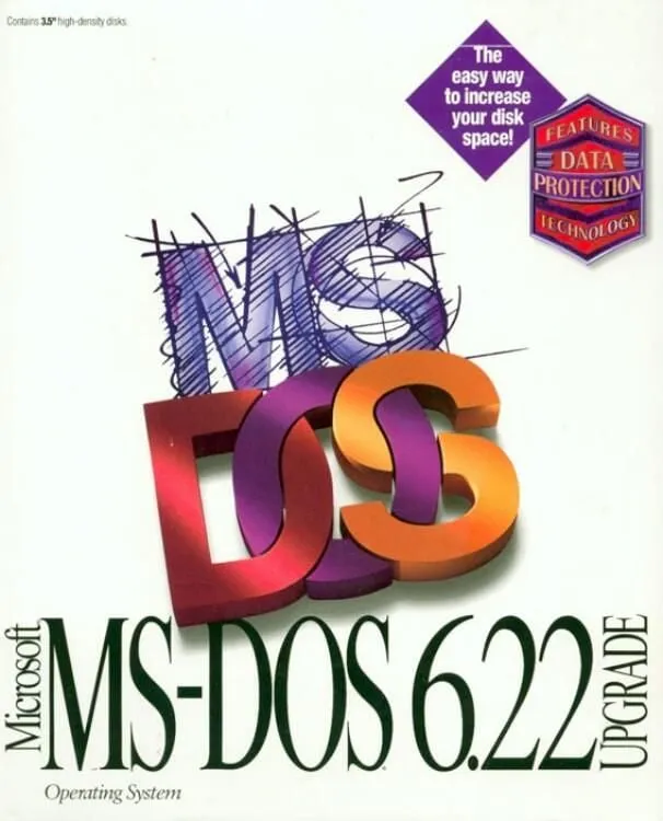 Microsoft MS-DOS 6.22 Upgrade retail box