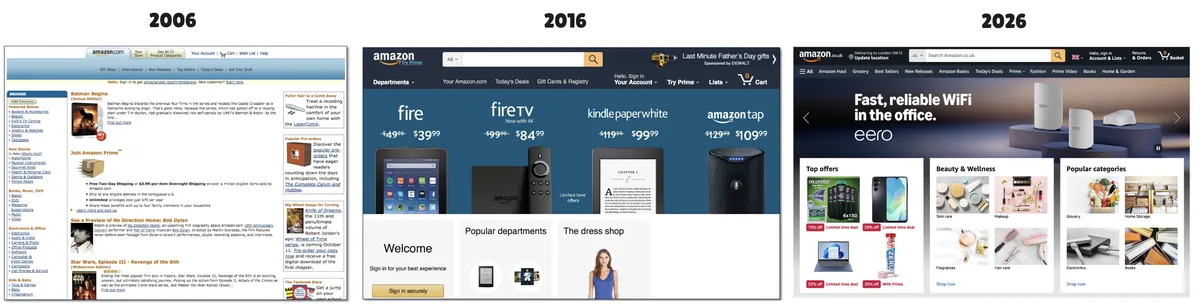 amazon UI comparison