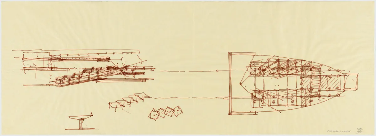 architectural-sketch-Arata Isozaki
