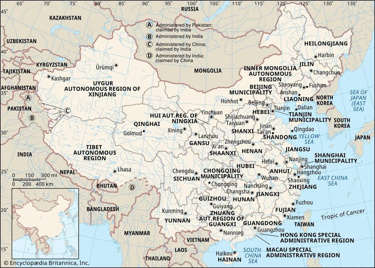 Mapa de Xina Pinyin