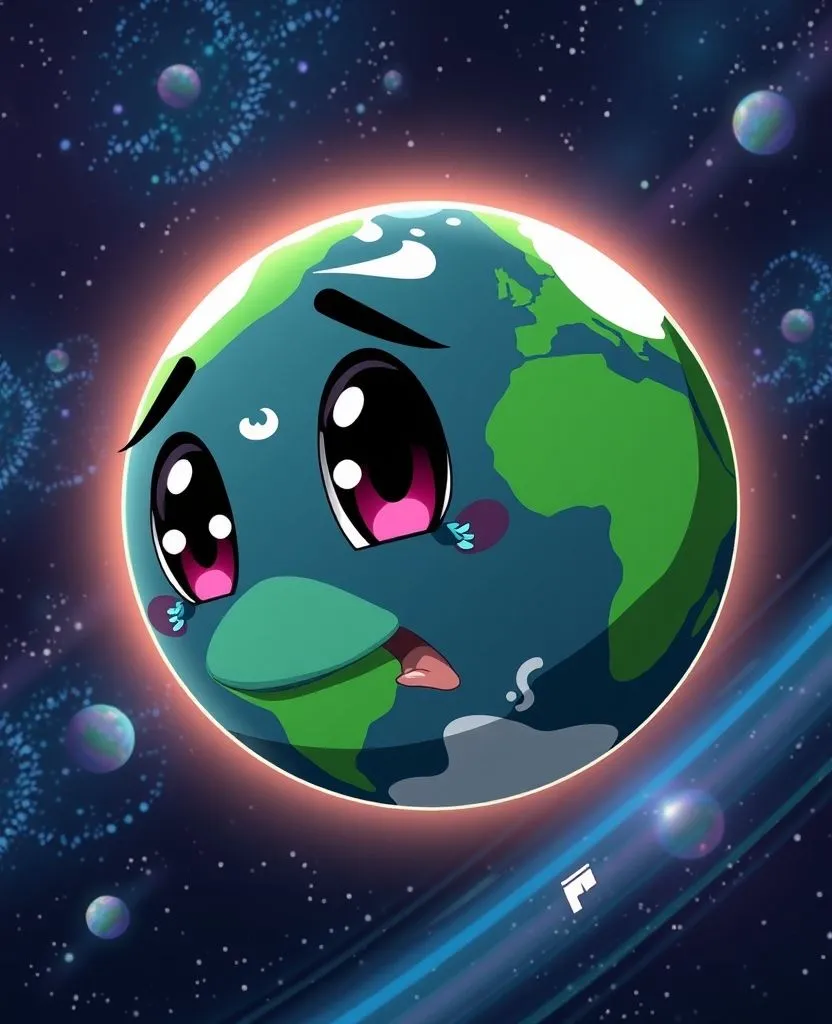 earth in space biting it's lip a bit sexy