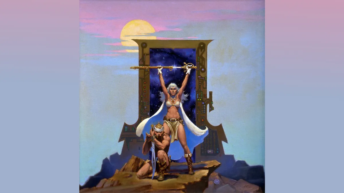 The original bad ass artwork for the cover of Gate of Ivrel