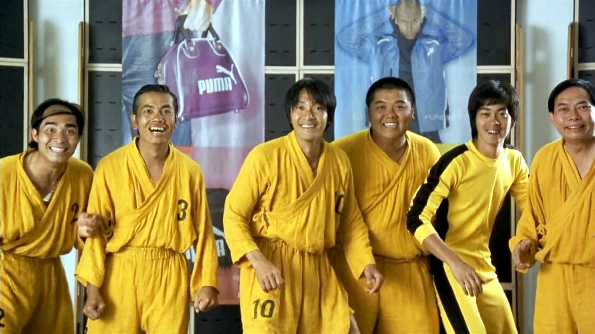 Six of the most excited people the world has ever seen, and far too much yellow in a single image