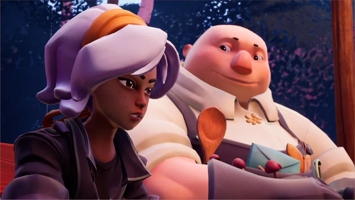 Boris talking to Alta on a bench