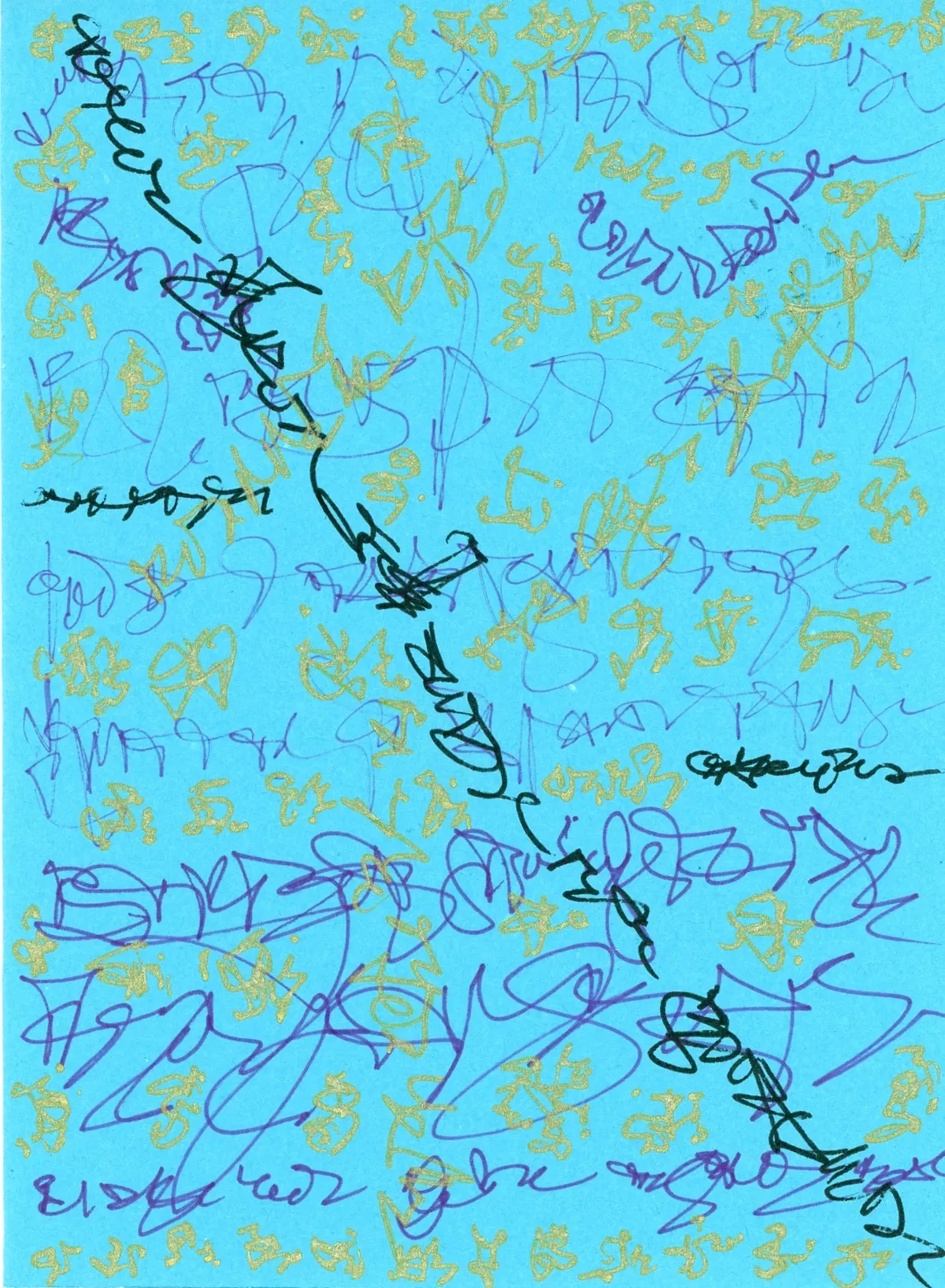 Blue Asemic