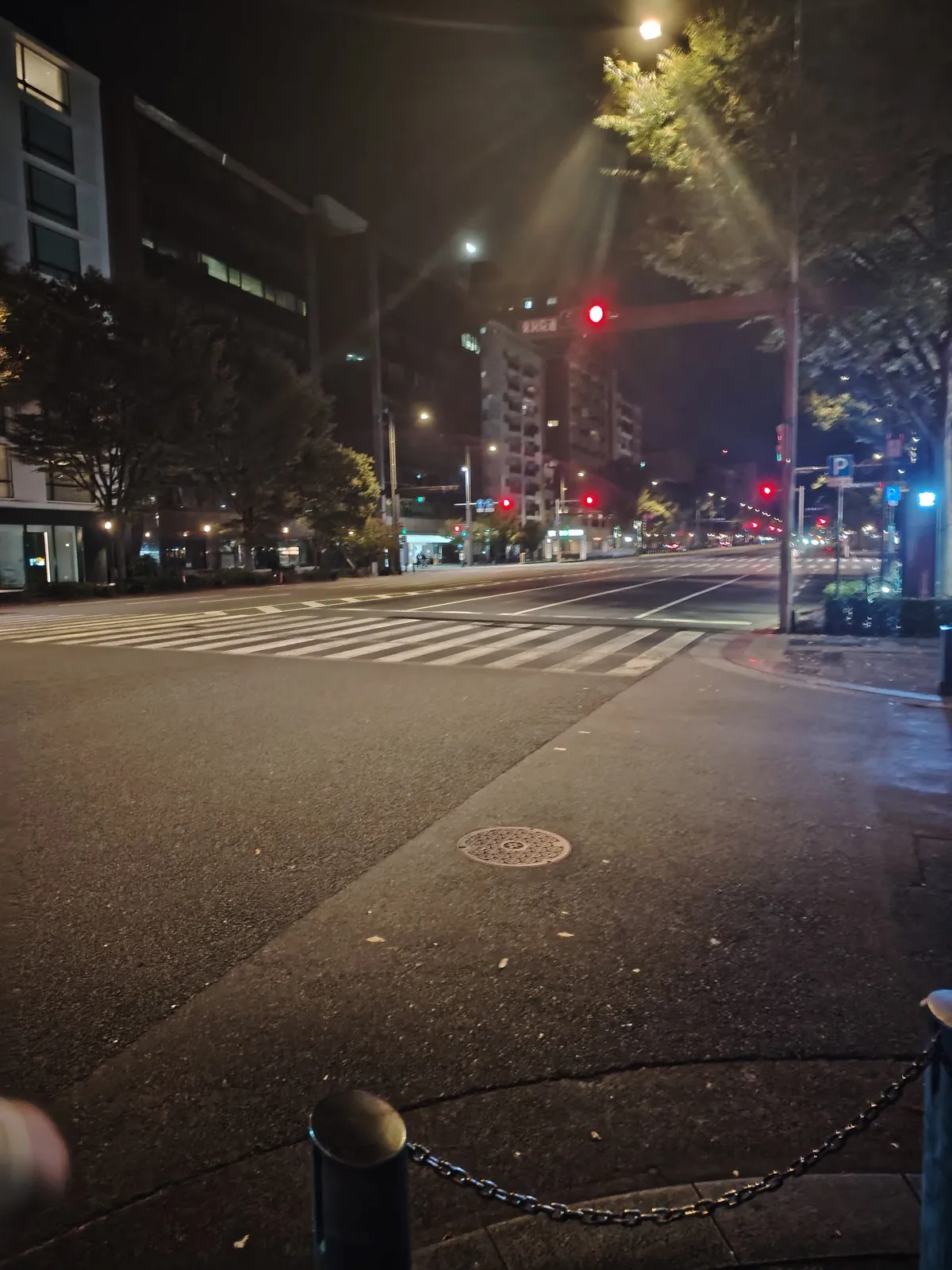 An image of a japanese street at night