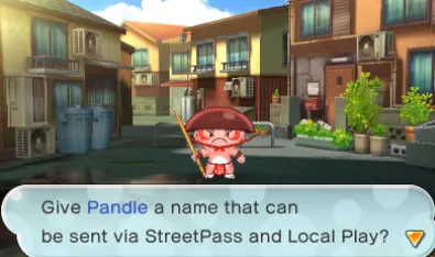Pandle is a small, spear-wielding guy who uses a wok as headwear.