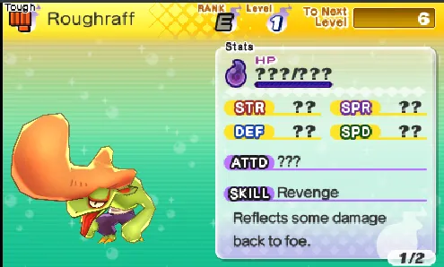 Roughraff is a cool delinquent yokai with green skin. He's got a ridiculously large pompadour haircut and i love that for him.