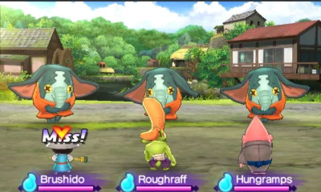 We fight three fidgephants - constantly fidgeting elephants in monk robes
