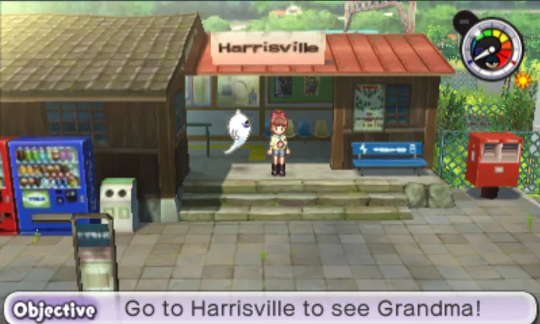 Harrisville station, a small train station in the middle of nowhere.