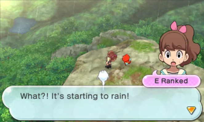 E-Ranked complains about the sudden rainfall.