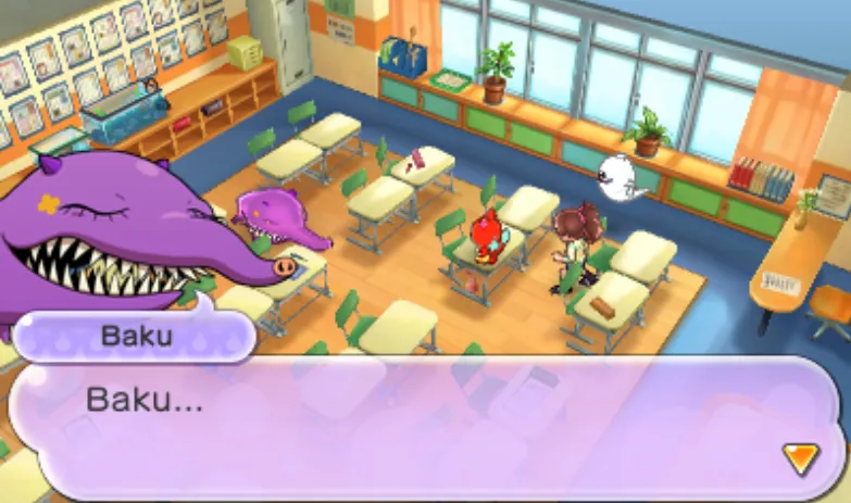 We find Baku, A purple tapir ghost.