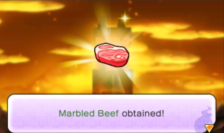We get marbled beef.