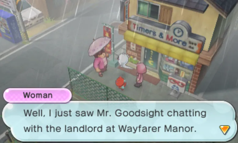A random passerby tells us about Mr. Goodsights whereabouts.
