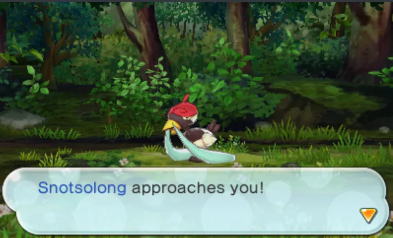 We befriend our first snotsolong, a crane that has snot coming out of its nose.