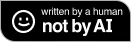 written by a human not by ai badge
