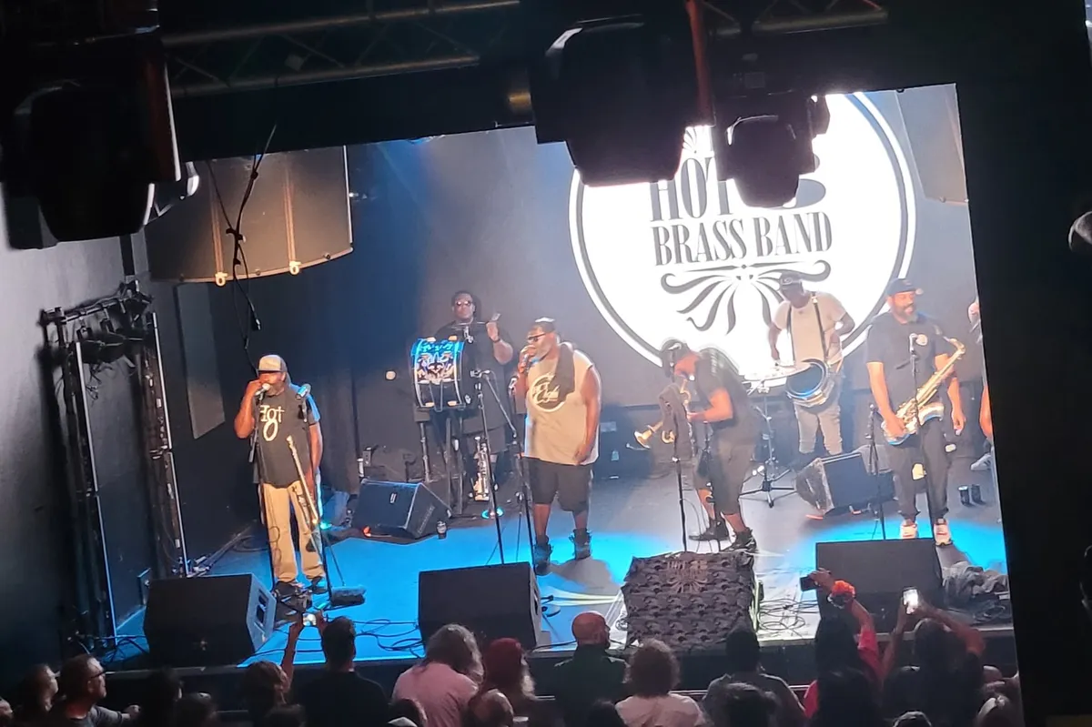 Hot 8 Brass Band performing at the Rescue Rooms